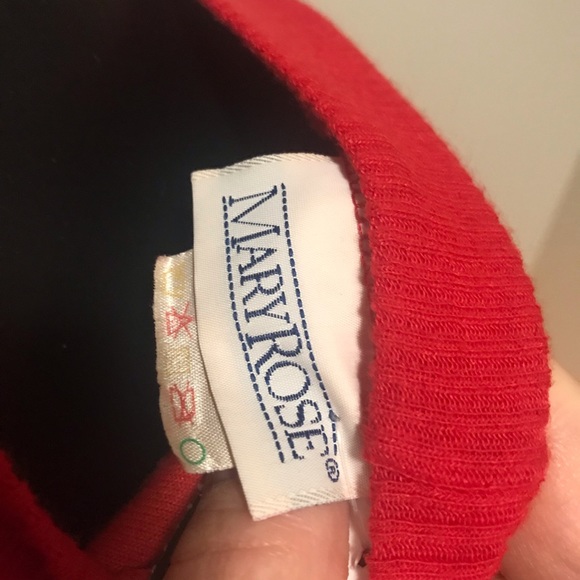 Vintage Red Velour Mary Rose Dress - Picture 2 of 5